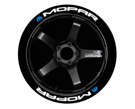 Tire Stickers Permanent Raised Rubber Lettering 'Dodge With Red Dashes' - 4 Of Each - 14