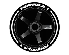 Tire Stickers Permanent Raised Rubber Lettering 'F1' - 4 Of Each - 14