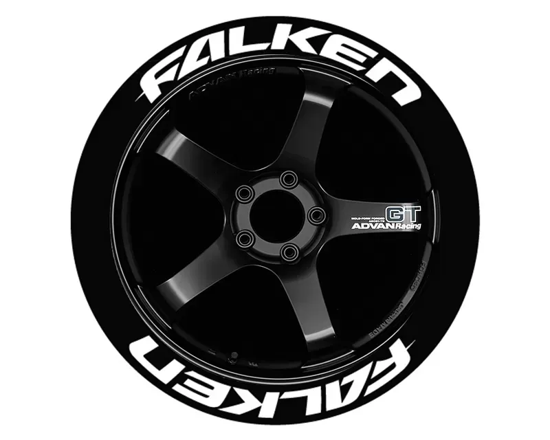 Tire Stickers Permanent Raised Rubber Lettering 'Falken - TS-FAL-RR