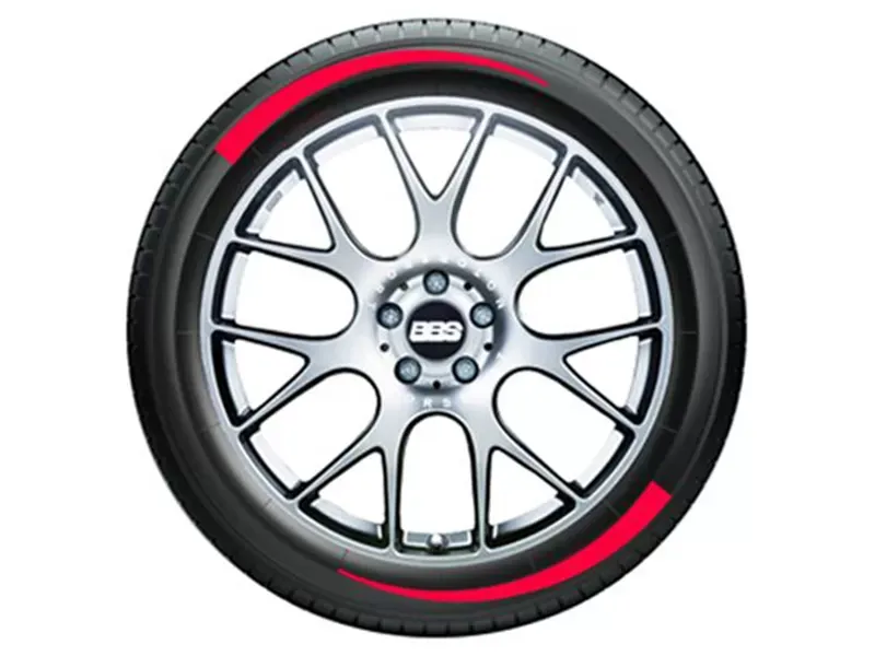 Tire Stickers Permanent Raised Rubber Lettering 'Flares' - 4 Of Each - 19"-21" - 0.75" - Yellow - FLARE-1921-075-4-Y