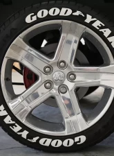 Tire Stickers Permanent Raised Rubber Lettering 'Good Year' Logo - 8 of each -  17"-18" - 1" - WHITE                                     - GDYR-1718-1-4-W - Image 2