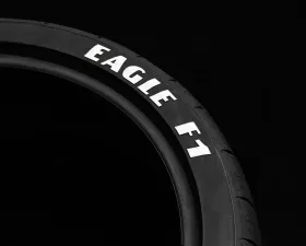 Tire Stickers Permanent Raised Rubber Lettering 'Good Year Eagle F1' Logo - 4 of each - 14