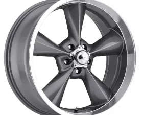 BG Rod Works Wheels Old School 20x8.5 5x127 | 5x5 7mm Gun Metal Machined Lip