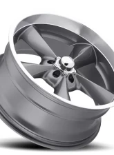 BG Rod Works Wheels Old School 17x8 5x114.3 0mm Gun Metal Machined Lip                                     - OS 780-5114-00 GML - Image 3