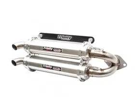 Trinity Racing Stage 5 Dual Slip On Brushed Mufflers Polaris RZR 2015-2020
