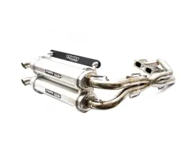 Trinity Racing Stage 5 Dual Full Exhaust System W/ Brushed Mufflers Polaris RZR 2014-2020