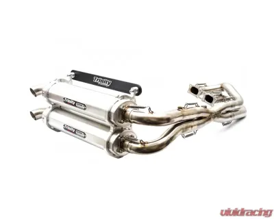 Trinity Racing Stage 5 Dual Full Exhaust System W/ Brushed Mufflers Polaris RZR 2014-2020 - TR-4119D
