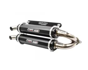 Trinity Racing Stage 5 Dual Slip On Black Mufflers Polaris 2016-2020