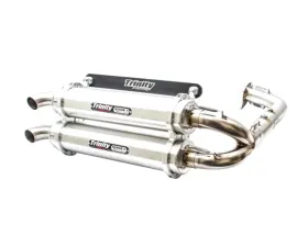 Trinity Racing Stage 5 Dual Full Exhaust System W/ Brushed Mufflers Polaris 2016-2020