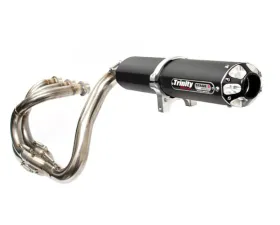 Trinity Racing Stage 5 Full Exhaust System W/ Black Mufflers Yamaha YXZ 2016-2020