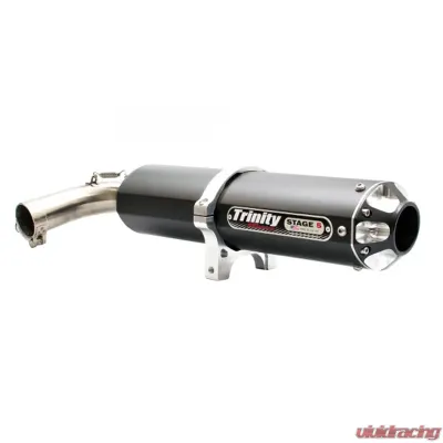 Trinity Racing Stage 5 Slip On Black Mufflers Yamaha YXZ 2016-2020 - TR-4158S-BK