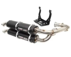 Trinity Racing Stage 5 Dual Full Exhaust System W/ Black Mufflers Can-Am Maverick 2017-2022