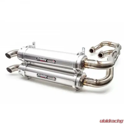 Trinity Racing Stage 5 Dual Full Exhaust System W/ Brushed Mufflers Polaris 2016-2020 - TR-4162D