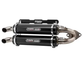 Trinity Racing Stage 5 Dual Slip On Black Mufflers Polaris RZR 2018-2020