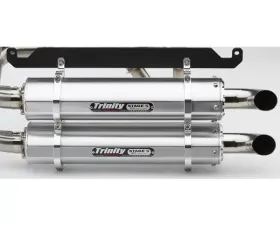 Trinity Racing Stage 5 Dual Slip on Brushed Mufflers Honda Talon 2019