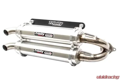 Trinity Racing Brushed Dual Slip On Exhaust Polaris RZR Pro XP | 4 2020 - TR-4173S
