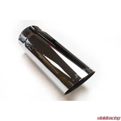 JBA Racing Headers Exhaust Tip; 4" x 4.5" x 12" Angle Cut Chrome - 12-08216