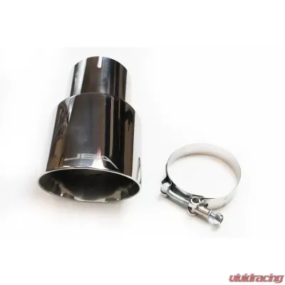 JBA Racing Headers 3" x 4" x 7 1/4" Double Wall Polished S/S Chrome Tip - 12-08272