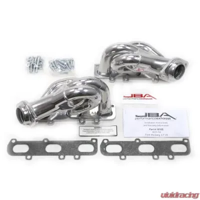 JBA Racing Headers 11-17 Mustang 3.7L V6 Sil Cer Ford 3.7L V6 - 1618SJS