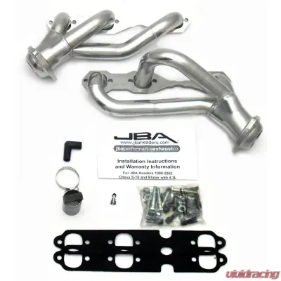 JBA Racing Headers 88-95/02-03 S10 4.3L 2wd Sil Cer - 1840S-4JS