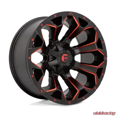 FUEL 1 Piece D787 Assault Wheel 17x9 6x135/5.5 +2mm Matte Black Red Milled - D78717909849