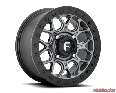FUEL UTV D919 Tech BL Wheel 15x7 4x4x137 +38mm Matte Gunmetal Black Bead Ring - D9191570A654