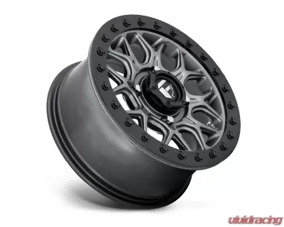 FUEL UTV D919 Tech BL Wheel 15x7 4x4x137 +38mm Matte Gunmetal Black Bead Ring - D9191570A654
