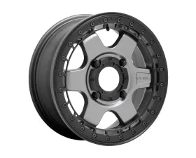 FUEL UTV D923 Block Beadlock Wheel 15.00x6.00 4x156.00 38mm Matte Gun Metal With Black Ring