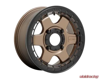 FUEL UTV D924 Block Beadlock Wheel 15.00x6.00 4x156.00 38mm Matte Bronze With Black Ring - D9241560A550