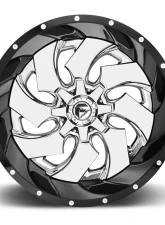 FUEL D240 Cleaver Chrome Center w/ Gloss Black Outer 2-Piece Cast Wheel 22x10 5x139.7 | 5x150 -13mm                                     - D24022007050 - Image 3