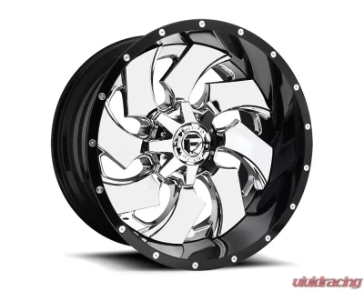 FUEL D240 Cleaver Chrome Center w/ Gloss Black Outer 2-Piece Cast Wheel 22x10 5x139.7 | 5x150 -13mm - D24022007050