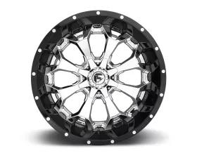 FUEL D246 Assault Chrome Face w/ Gloss Black Lip 2-Piece Cast Wheel 22x10 8x165.1 -13mm