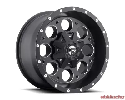 FUEL D525 Revolver Matte Black & Milled 1-Piece Cast Wheel 15x10 5x114.3 | 5x120.7 -43mm - D52515000437