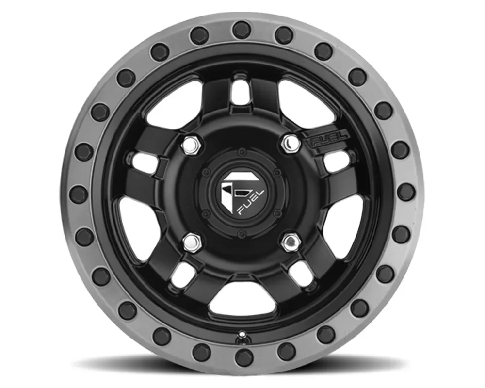 FUEL UTV D557 Anza Matte Black w/ Anthracite Ring 1-Piece Cast Wheel 15x7 4x136 13mm - D5571570A644