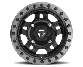 FUEL UTV D557 Anza 5+2 Matte Black w/ Anthracite Ring 1-Piece Cast Wheel 15x7 4x136 38mm CLEARANCE