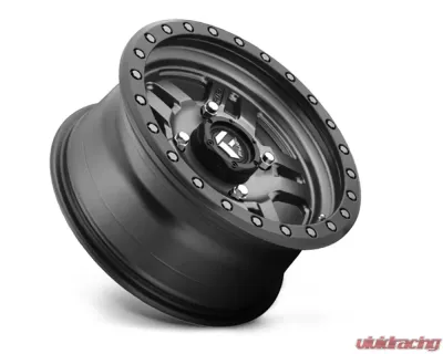 FUEL UTV D558 Anza Matte Anthracite w/ Black Ring 1-Piece Cast Wheel 14x7 4x156 13mm - D5581470A544