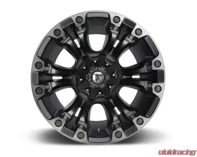 FUEL D569 Vapor Black w/ DDT 1-Piece Cast Wheel 17x9 6x139.7 20mm - D56917908457