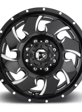 FUEL D574 Cleaver Dualie Front Black & Milled 1-Piece Cast Wheel 20x8.25 8x210 105mm                                     - D574208293 - Image 3