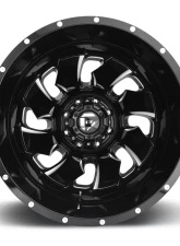FUEL D574 Cleaver Dualie Rear Black & Milled 1-Piece Cast Wheel 20x8.25 8x210 -195mm                                     - D57420829325 - Image 3