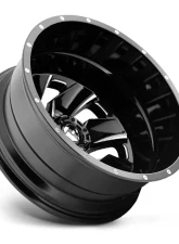 FUEL D574 Cleaver Dualie Rear Black & Milled 1-Piece Cast Wheel 20x8.25 8x210 -195mm                                     - D57420829325 - Image 3