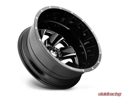 FUEL D574 Cleaver Dualie Rear Black & Milled 1-Piece Cast Wheel 20x8.25 8x210 -195mm - D57420829325