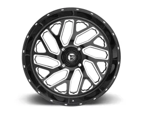 FUEL UTV D581 Triton Gloss Black & Milled 1-Piece Cast Wheel 24x7 4x156 13mm