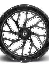 FUEL UTV D581 Triton Gloss Black & Milled 1-Piece Cast Wheel 18x7 4x156 13mm                                     - D5811870A544 - Image 3