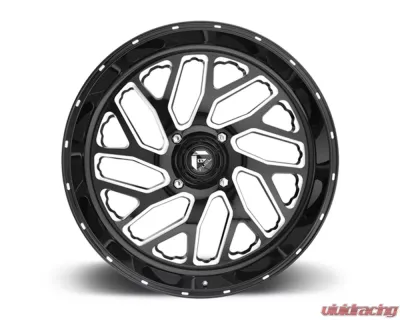 FUEL UTV D581 Triton Gloss Black & Milled 1-Piece Cast Wheel 18x7 4x156 13mm - D5811870A544