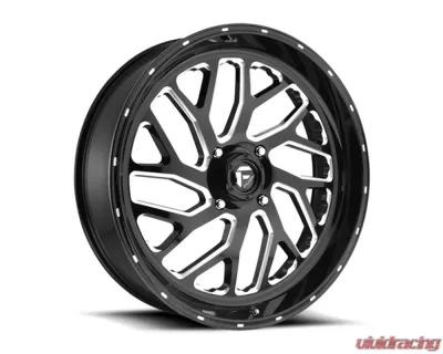 FUEL UTV D581 Triton Gloss Black & Milled 1-Piece Cast Wheel 18x7 4x156 13mm - D5811870A544