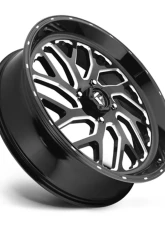 FUEL UTV D581 Triton Gloss Black & Milled 1-Piece Cast Wheel 18x7 4x156 13mm                                     - D5811870A544 - Image 3