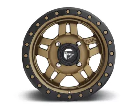 FUEL UTV D583 Anza 4+3 Bronze w/ Black Ring 1-Piece Cast Wheel 14x7 4x156 13mm