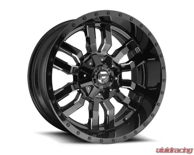 FUEL D595 Sledge Gloss Black & Milled 1-Piece Cast Wheel 22x12 8x165.1 -44mm - D59522208247