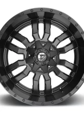 FUEL D596 Sledge Matte Black w/ Gloss Black Lip 1-Piece Cast Wheel 17x9 5x114.3 | 5x127 -12mm                                     - D59617902645 - Image 3