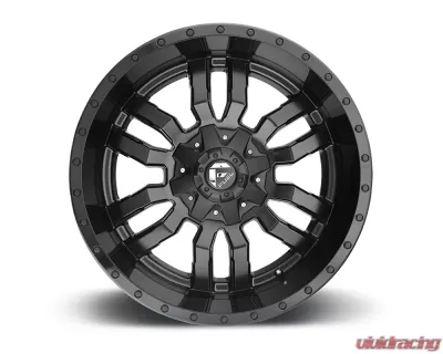 FUEL D596 Sledge Matte Black w/ Gloss Black Lip 1-Piece Cast Wheel 17x9 5x114.3 | 5x127 -12mm - D59617902645